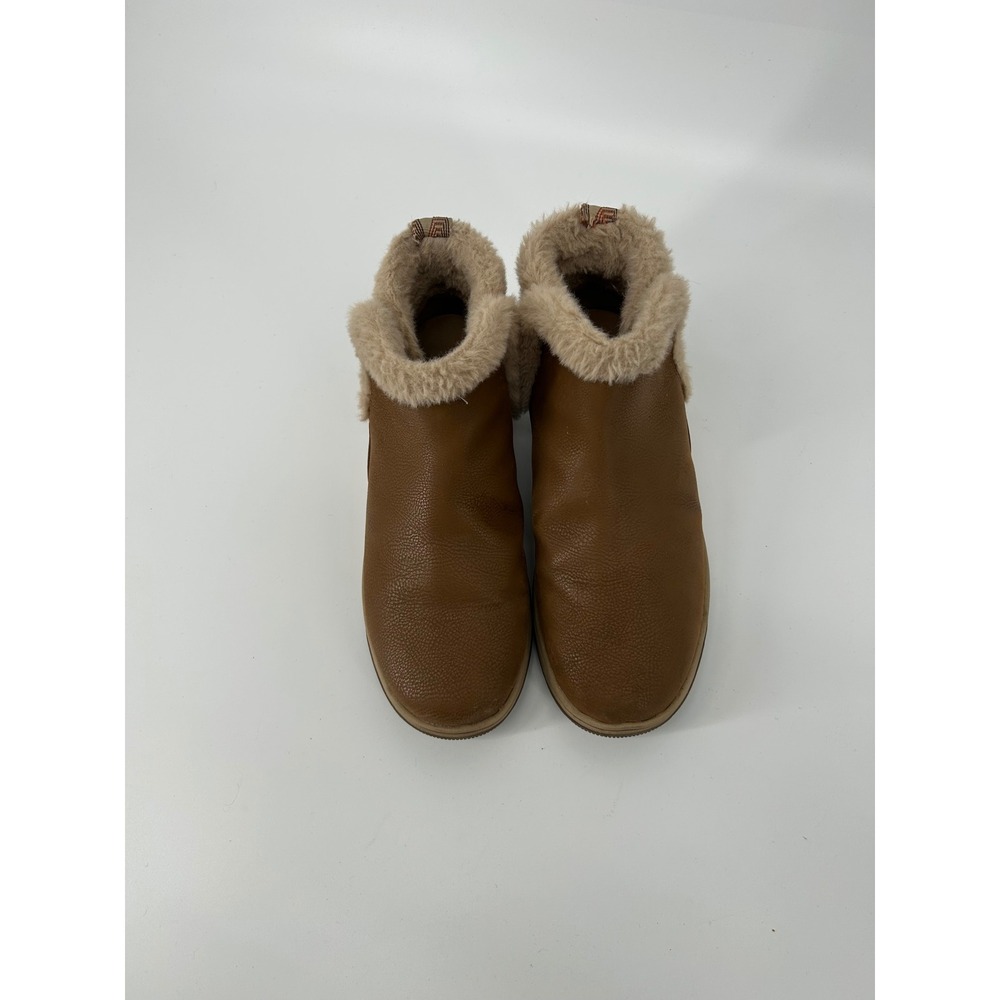 Clarks Cloudsteppers Womens Brown Faux Fur Ankle Boots Size 7.5 M 26141834050